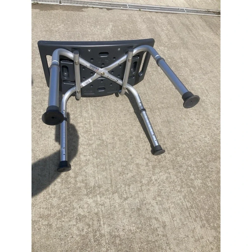 Medline Bath Chair, Bench, Seat, Stool for Disabled, Seniors & Elderly Black